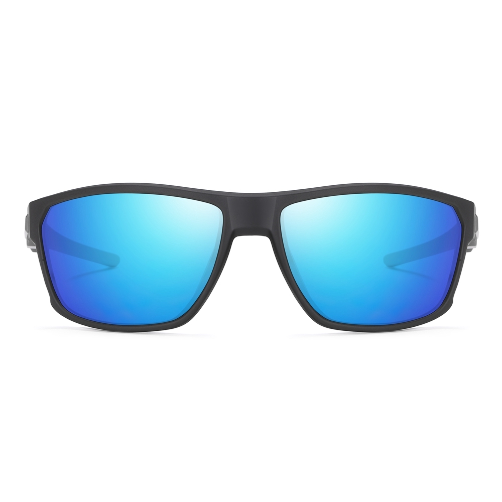 Custom Performance Sports Sunglasses Anti-Glare Polarized Running Shades for Men Plastic Straight Arm Wrap-around Hiking Glasses Supplier China