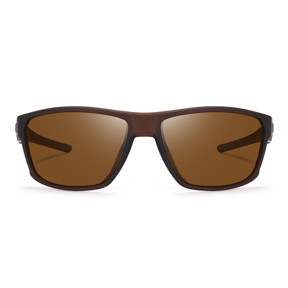 Custom Performance Sports Sunglasses Anti-Glare Polarized Running Shades for Men Plastic Straight Arm Wrap-around Hiking Glasses Supplier China