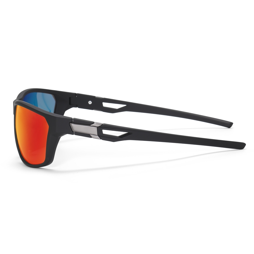 Custom Performance Sports Sunglasses Anti-Glare Polarized Running Shades for Men Plastic Straight Arm Wrap-around Hiking Glasses Supplier China