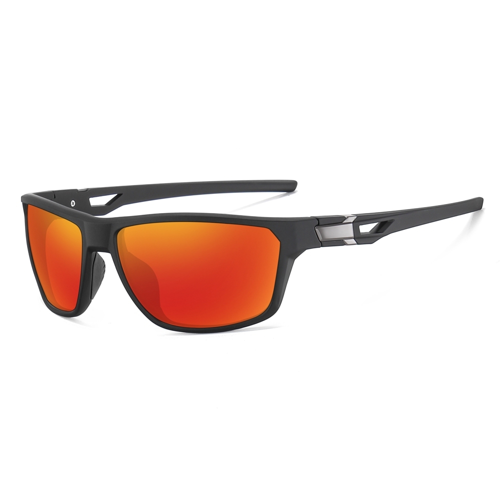 Custom Performance Sports Sunglasses Anti-Glare Polarized Running Shades for Men Plastic Straight Arm Wrap-around Hiking Glasses Supplier China