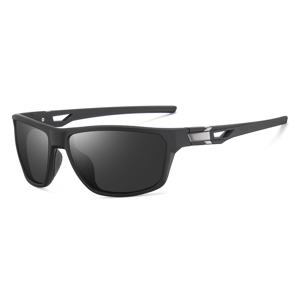 Custom Performance Sports Sunglasses Anti-Glare Polarized Running Shades for Men Plastic Straight Arm Wrap-around Hiking Glasses Supplier China