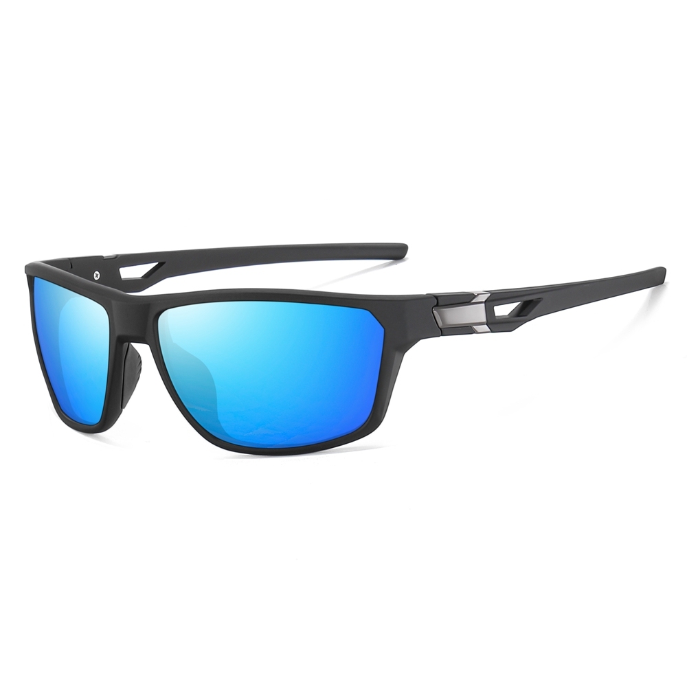 Custom Performance Sports Sunglasses Anti-Glare Polarized Running Shades for Men Plastic Straight Arm Wrap-around Hiking Glasses Supplier China