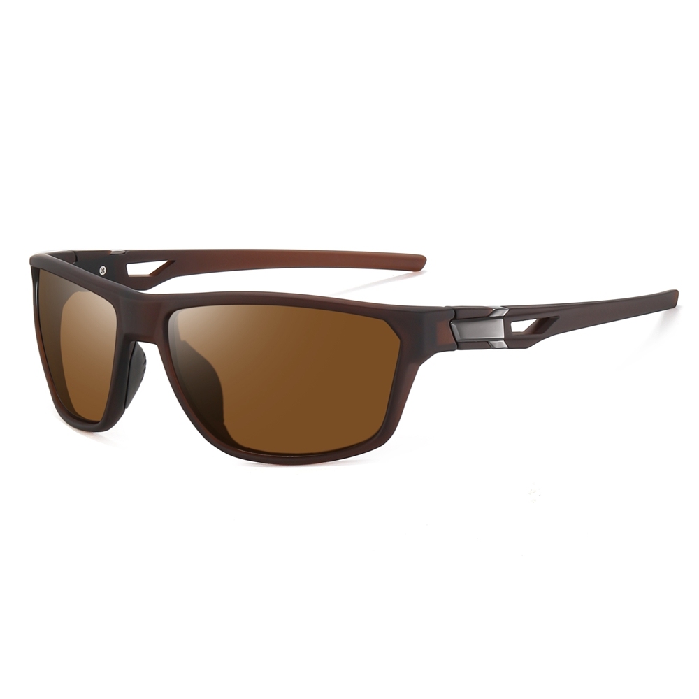 Custom Performance Sports Sunglasses Anti-Glare Polarized Running Shades for Men Plastic Straight Arm Wrap-around Hiking Glasses Supplier China