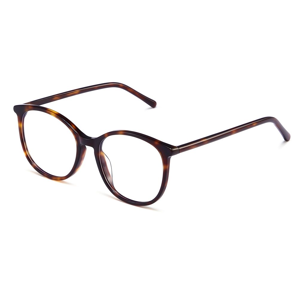 Custom Acetate Vintage Panto Prescription Eyeglass Frames for Women Intellectual Style Oversized Designer Blue Light Glasses Manufacturer China