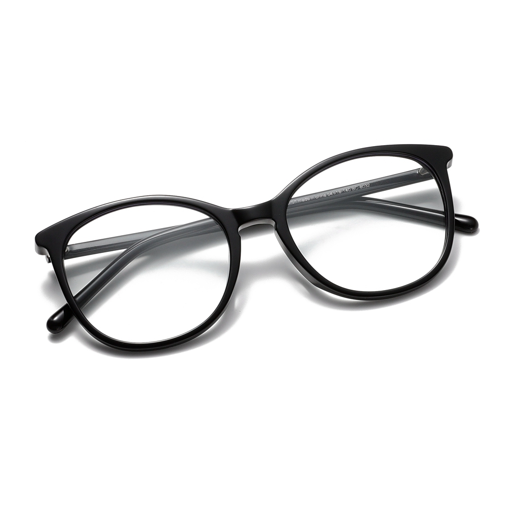 Custom Acetate Vintage Panto Prescription Eyeglass Frames for Women Intellectual Style Oversized Designer Blue Light Glasses Manufacturer China