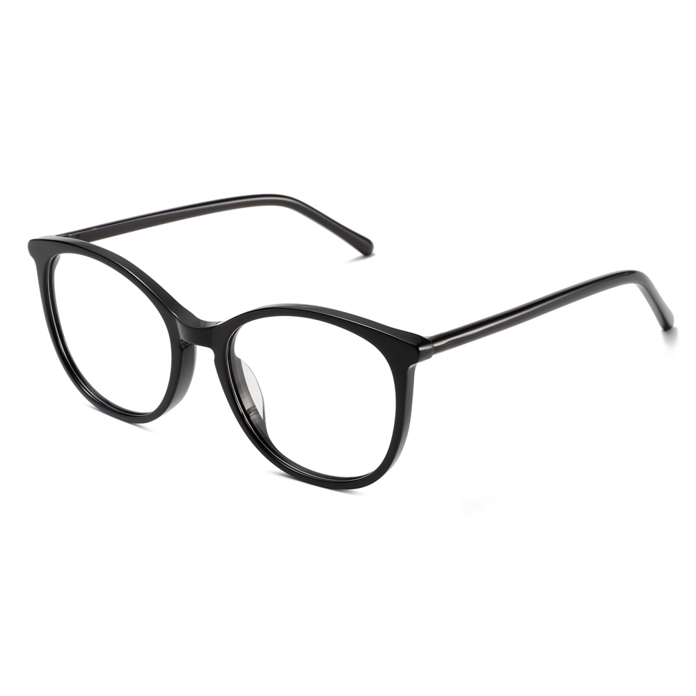 Custom Acetate Vintage Panto Prescription Eyeglass Frames for Women Intellectual Style Oversized Designer Blue Light Glasses Manufacturer China