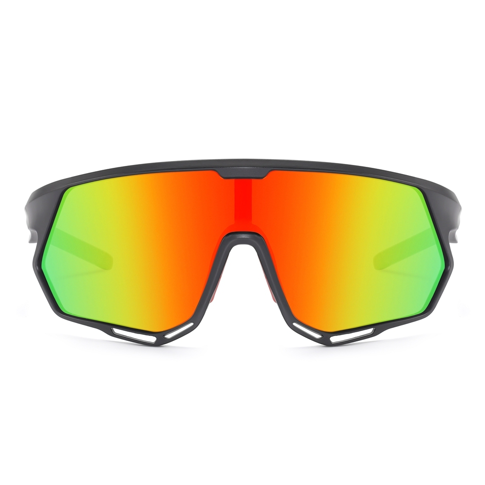 Bulk Order Wrap Around Shield Sports Sunglasses with Prescription Inserts, Adjustable Nose Pads & Vents Polarized Cycling Glasses Manufacturer China