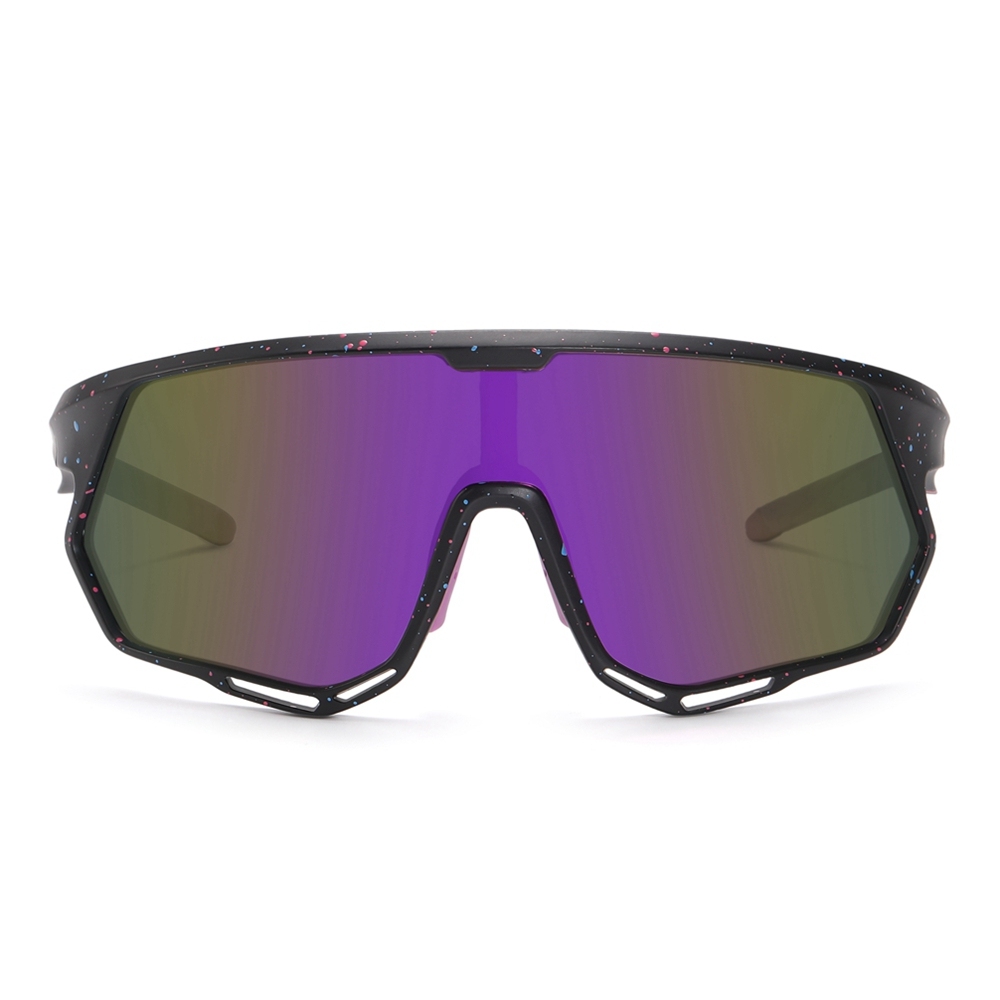 Bulk Order Wrap Around Shield Sports Sunglasses with Prescription Inserts, Adjustable Nose Pads & Vents Polarized Cycling Glasses Manufacturer China