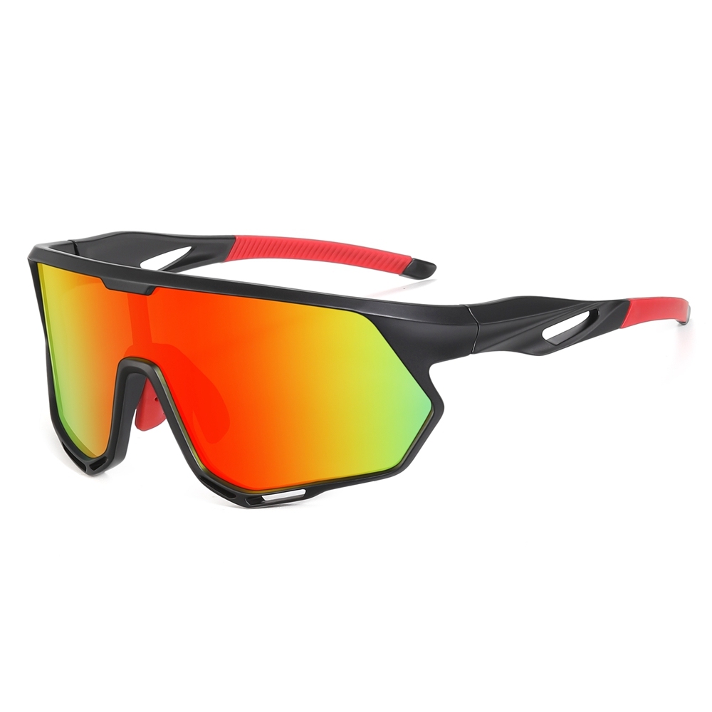 Bulk Order Wrap Around Shield Sports Sunglasses with Prescription Inserts, Adjustable Nose Pads & Vents Polarized Cycling Glasses Manufacturer China