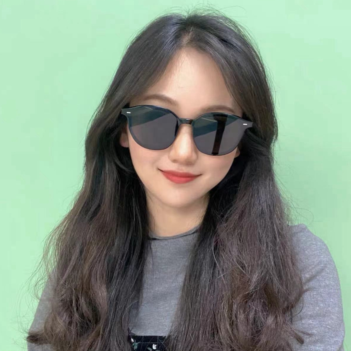 Custom Acetate Streetwear Style Round Panto Sunglasses for Everyday Use Famous Korean Eyewear Brand GM Obon Glossy Black Designer Shades Wholesale