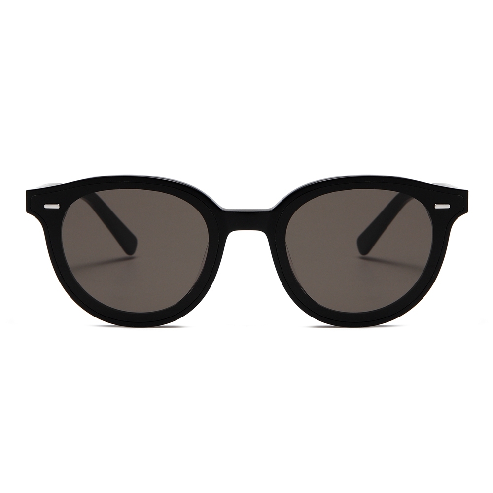 Custom Acetate Streetwear Style Round Panto Sunglasses for Everyday Use Famous Korean Eyewear Brand GM Obon Glossy Black Designer Shades Wholesale