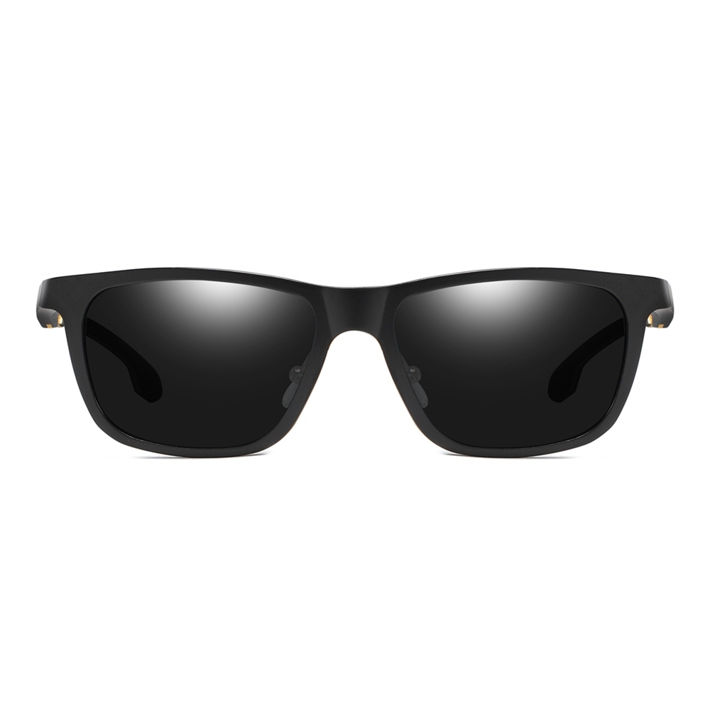 Custom Aluminum Sporty Casual Square Sunglasses with Dynamic Temples for Active Lifestyle Men's Polarized Driving Glasses Wholesale China