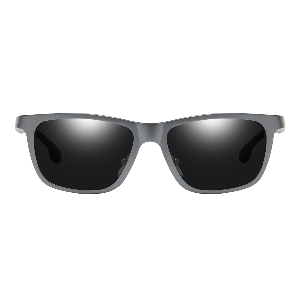 Custom Aluminum Sporty Casual Square Sunglasses with Dynamic Temples for Active Lifestyle Men's Polarized Driving Glasses Wholesale China