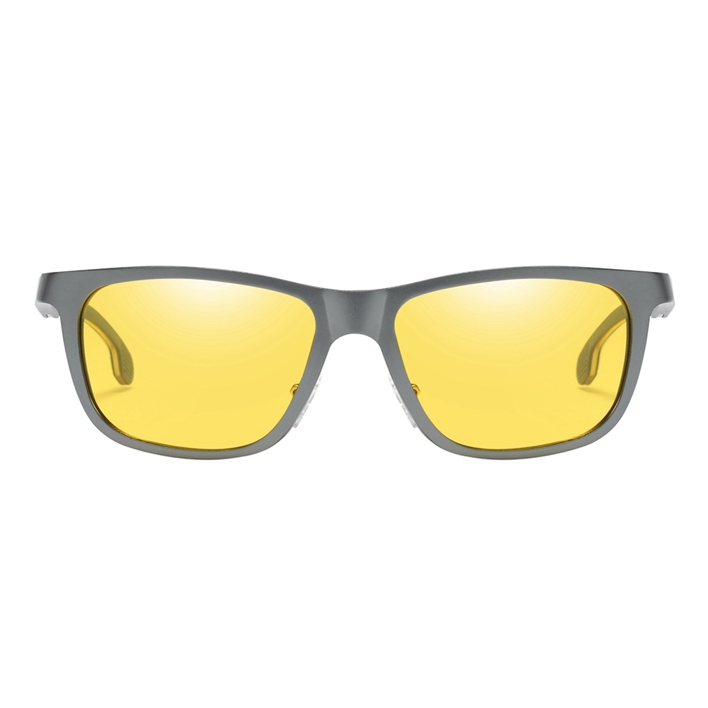 Custom Aluminum Sporty Casual Square Sunglasses with Dynamic Temples for Active Lifestyle Men's Polarized Driving Glasses Wholesale China