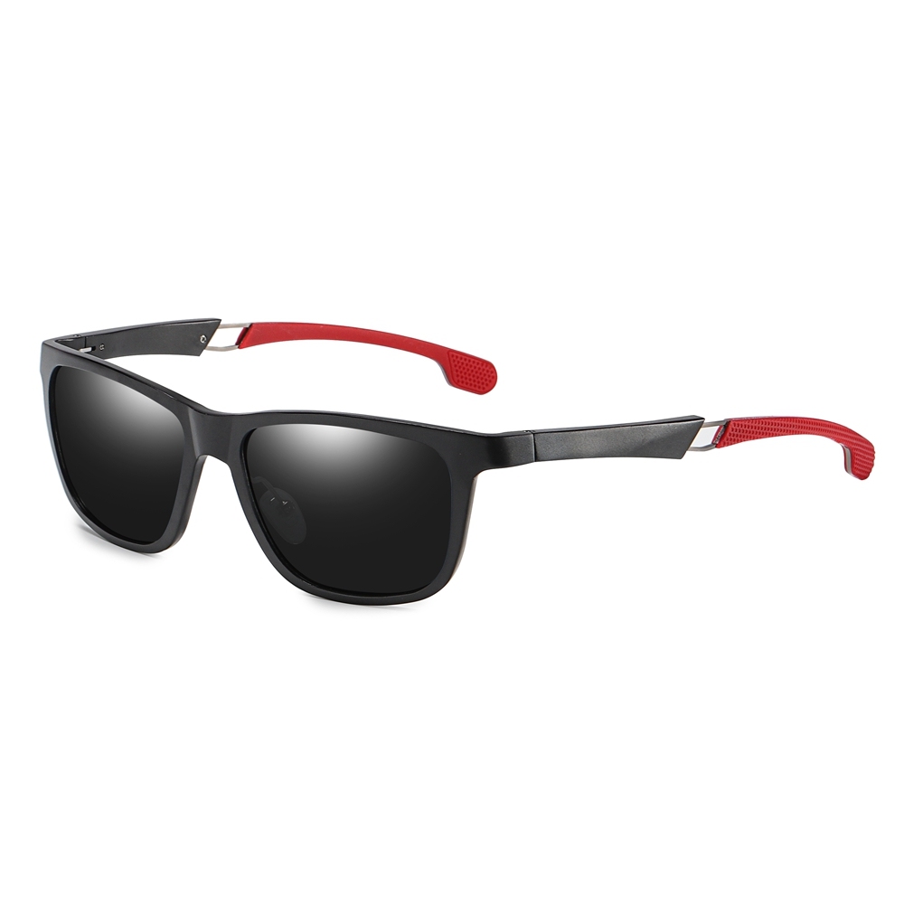 Custom Aluminum Sporty Casual Square Sunglasses with Dynamic Temples for Active Lifestyle Men's Polarized Driving Glasses Wholesale China