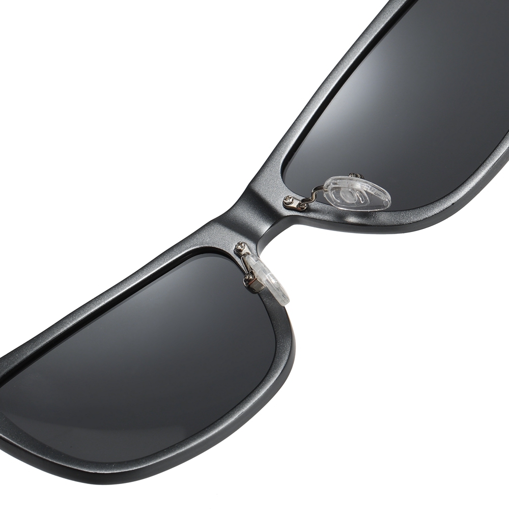 Custom Aluminum Sporty Casual Square Sunglasses with Dynamic Temples for Active Lifestyle Men's Polarized Driving Glasses Wholesale China