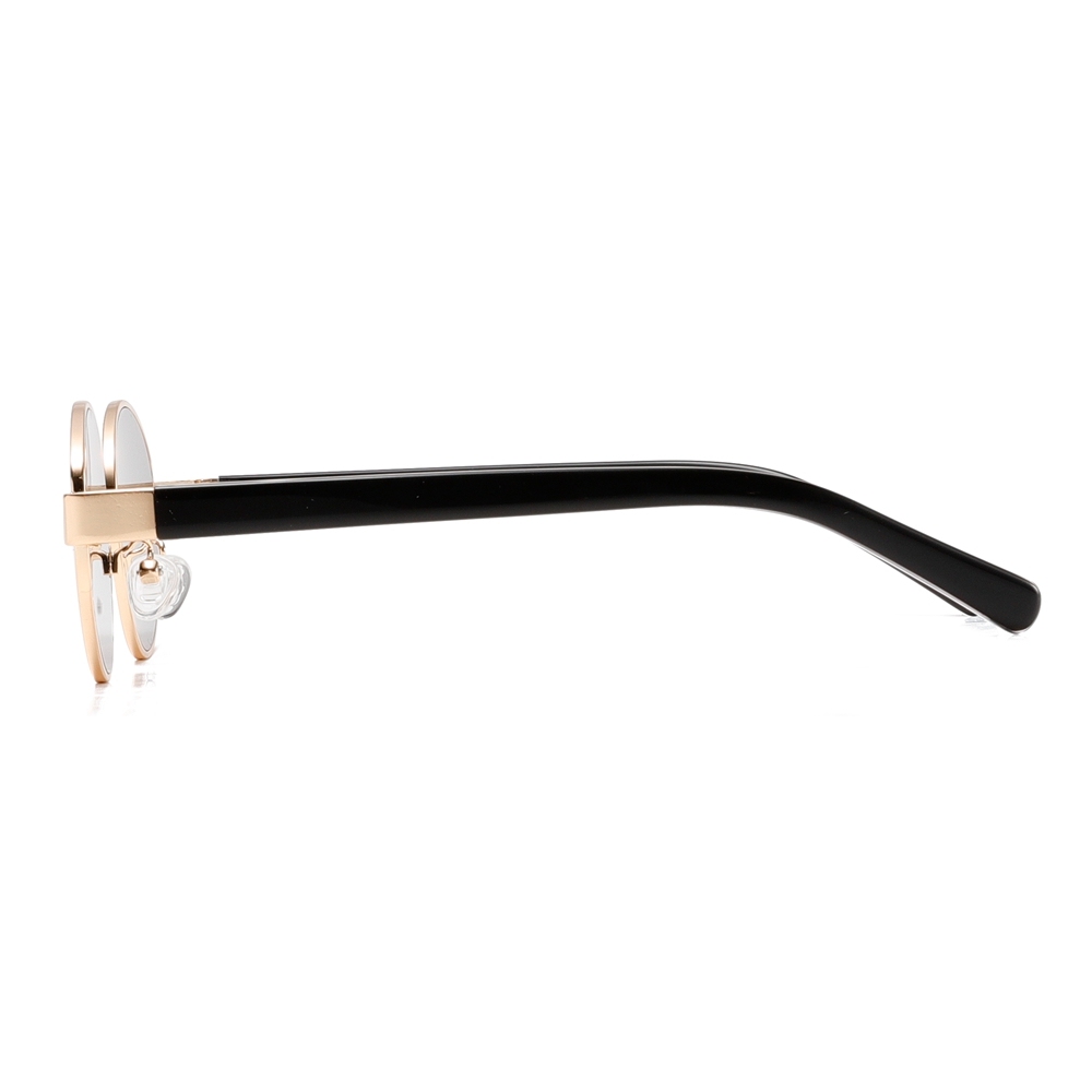 Custom Ladies Street Style Sunglasses Metal Frames with Acetate Arms Retro Oval Shades for Women's Designer Eyewear Wholesale Manufacturer