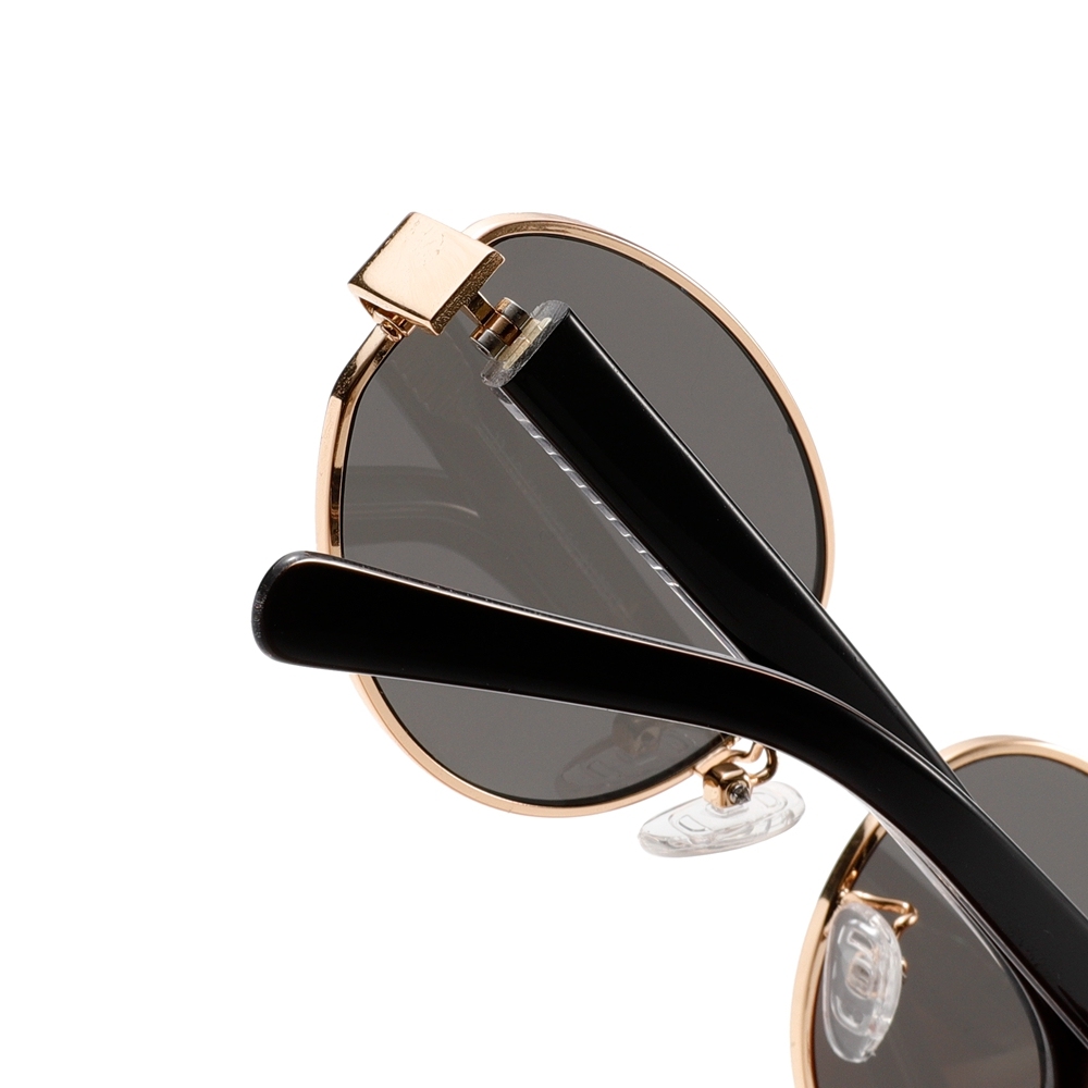 Custom Ladies Street Style Sunglasses Metal Frames with Acetate Arms Retro Oval Shades for Women's Designer Eyewear Wholesale Manufacturer