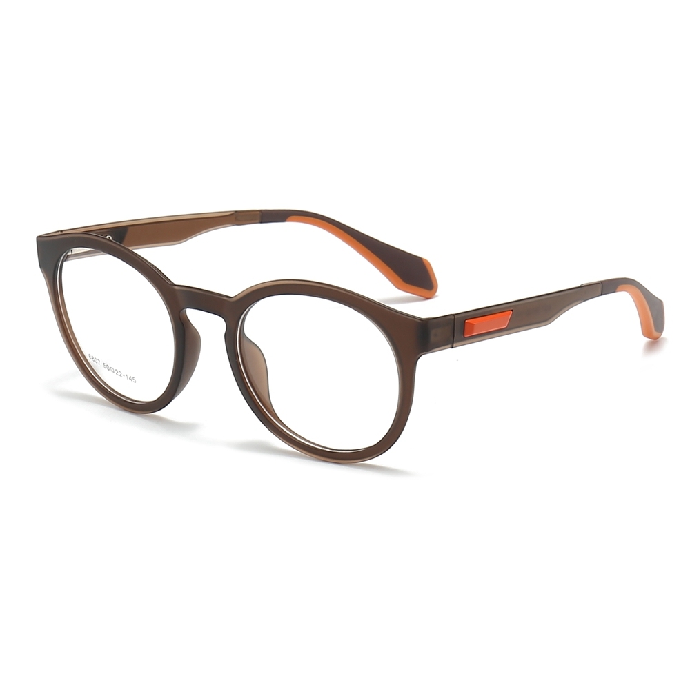 Readymade TR90 Modern Round Optical Frames for Everyday Wear Panto Eyeglasses Men's Translucent Prescription Glasses Manufacturer China