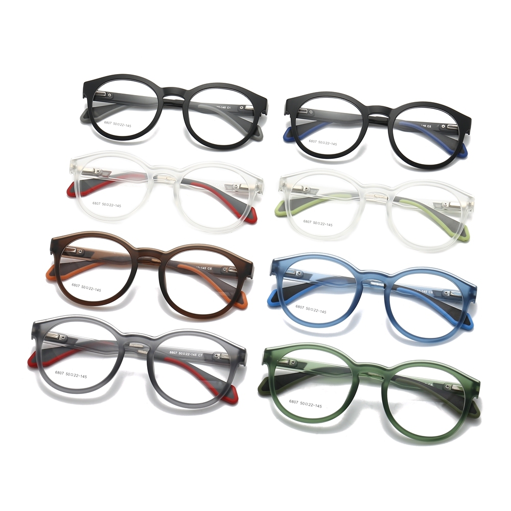 Readymade TR90 Modern Round Optical Frames for Everyday Wear Panto Eyeglasses Men's Translucent Prescription Glasses Manufacturer China