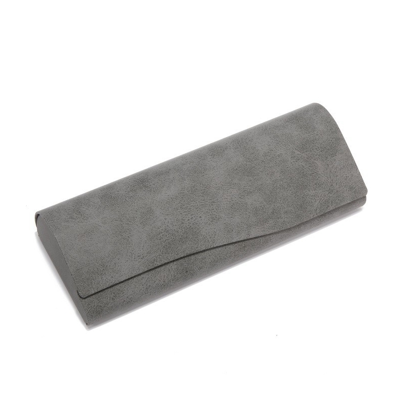 Customized Hard Shell Nubuck Leather Flap-over Magnetic Closure Eyewear Case for Eyeglasses and Reading Glasses Packaging Boxes Wholesale