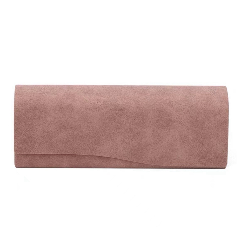 Customized Hard Shell Nubuck Leather Flap-over Magnetic Closure Eyewear Case for Eyeglasses and Reading Glasses Packaging Boxes Wholesale