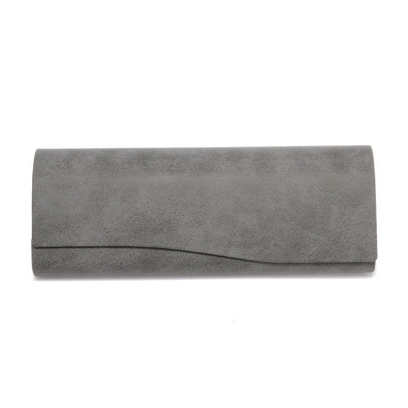 Customized Hard Shell Nubuck Leather Flap-over Magnetic Closure Eyewear Case for Eyeglasses and Reading Glasses Packaging Boxes Wholesale
