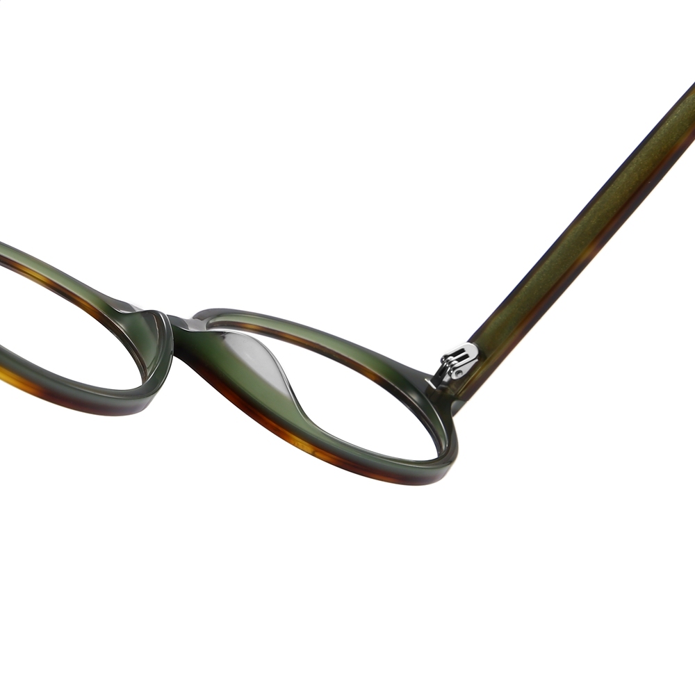 Ready Made Handcrafted Acetate Saddle Bridge Optical Frames Retro Oval Artistic Eyeglasses Intellectual Prescription Glasses Manufacturer China