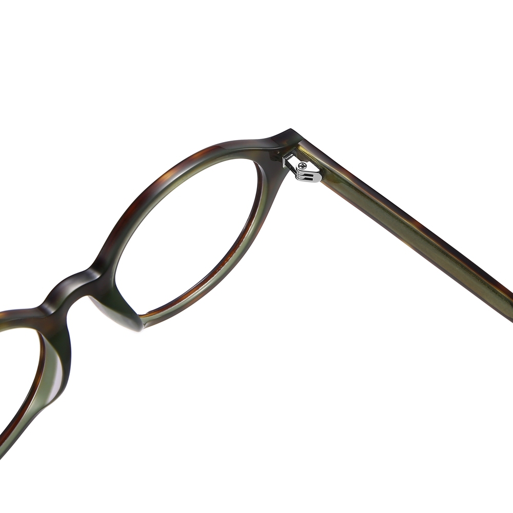 Ready Made Handcrafted Acetate Saddle Bridge Optical Frames Retro Oval Artistic Eyeglasses Intellectual Prescription Glasses Manufacturer China