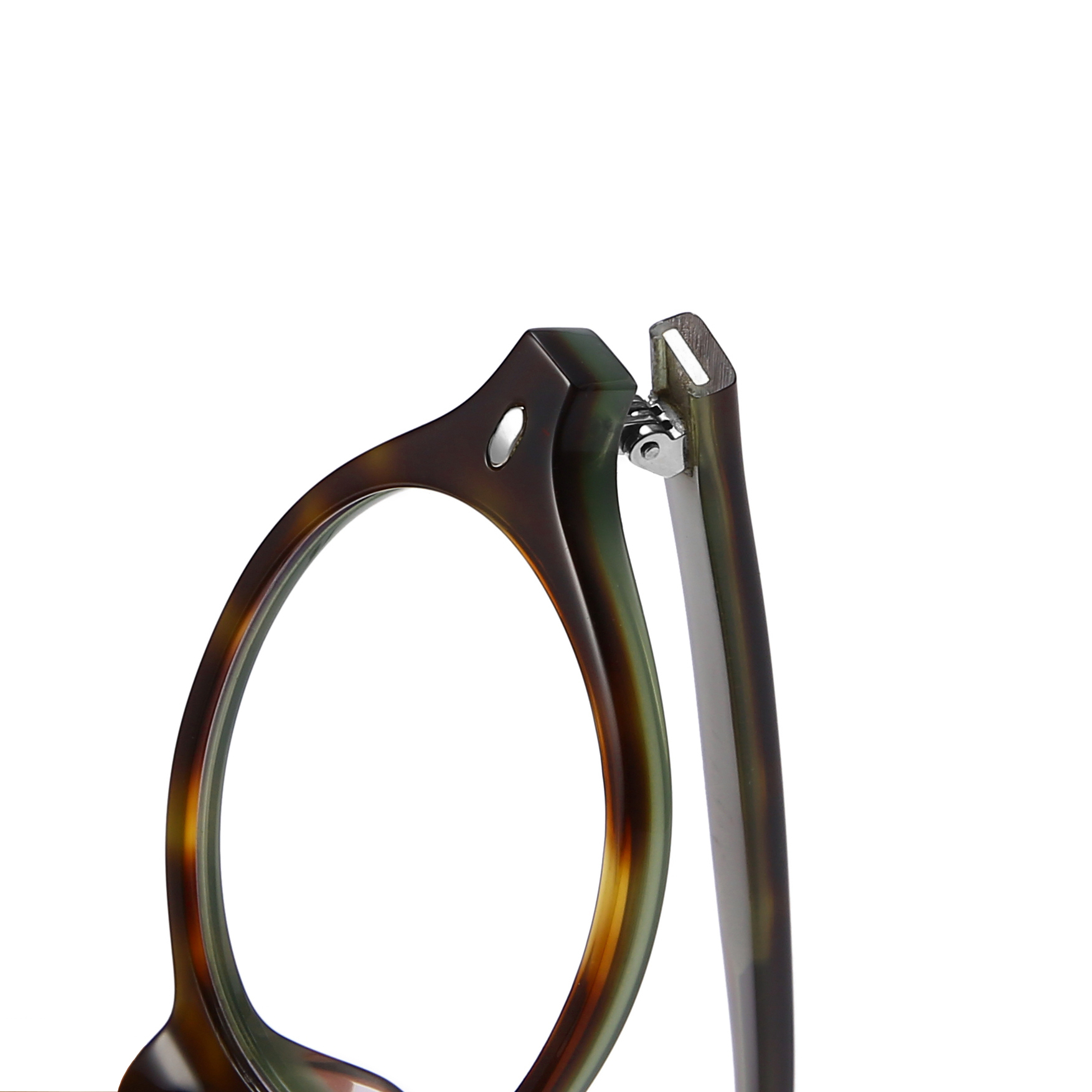 Ready Made Handcrafted Acetate Saddle Bridge Optical Frames Retro Oval Artistic Eyeglasses Intellectual Prescription Glasses Manufacturer China