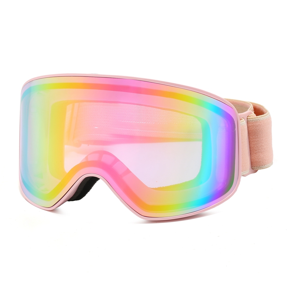 Custom Professional Wide-View Ski & Snowboard Goggles with Anti-Fog UV400 Mirrored Double Layer Lens Winter Sports Snow Eyewear Factory China