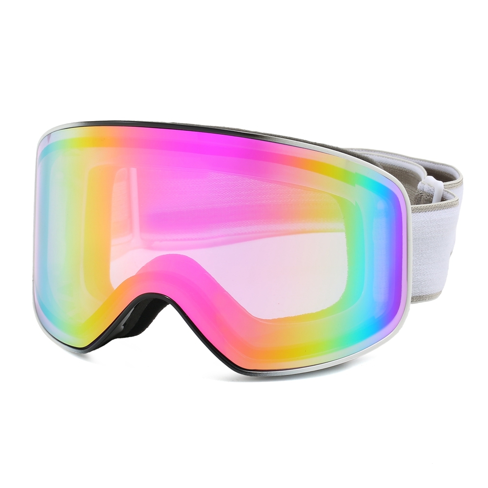 Custom Professional Wide-View Ski & Snowboard Goggles with Anti-Fog UV400 Mirrored Double Layer Lens Winter Sports Snow Eyewear Factory China