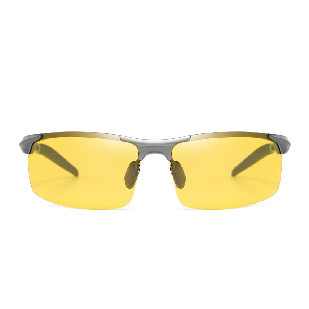 Customizable Aluminum Sports Night Vision Glasses for Bike Riding Anti-glare Nighttime with Yellow Lens Low Light Shooting Glasses