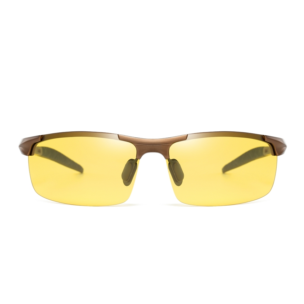 Customizable Aluminum Sports Night Vision Glasses for Bike Riding Anti-glare Nighttime with Yellow Lens Low Light Shooting Glasses