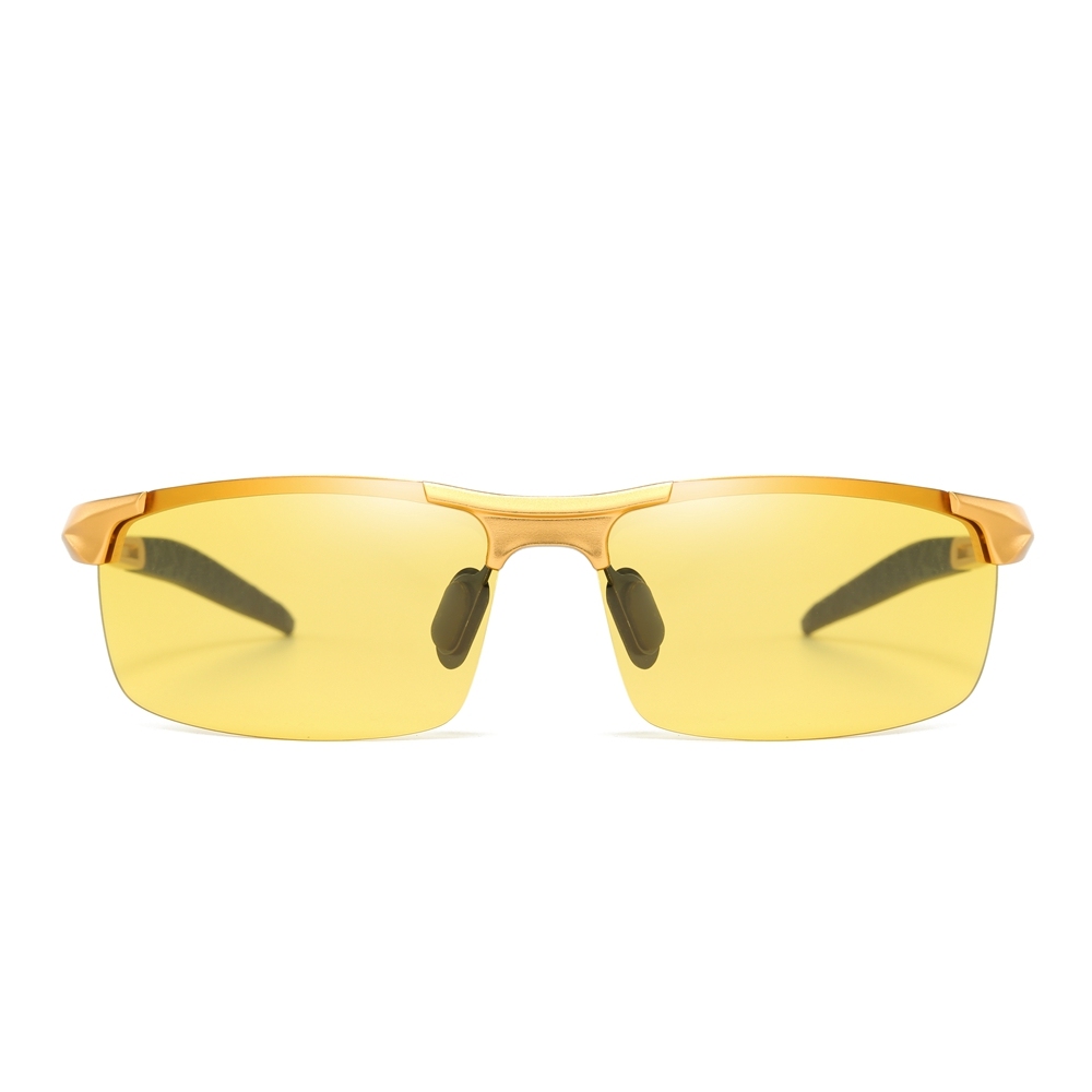 Customizable Aluminum Sports Night Vision Glasses for Bike Riding Anti-glare Nighttime with Yellow Lens Low Light Shooting Glasses