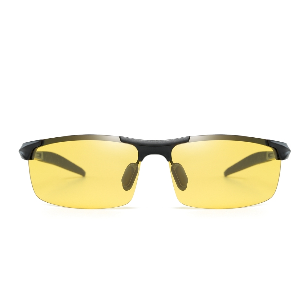 Customizable Aluminum Sports Night Vision Glasses for Bike Riding Anti-glare Nighttime with Yellow Lens Low Light Shooting Glasses