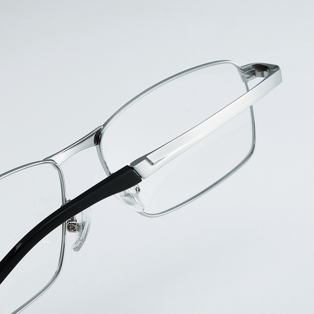 Custom Beta Titanium Matte Finish Full-Rim Rectangular Eyeglasses for Men Traditional Business Formal Glasses Frames Manufacturer China