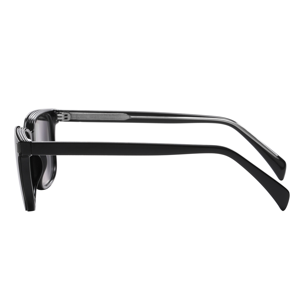 Custom Unisex Rectangular Magnetic Clip-On Glasses Set with Detachable Polarized Sunglasses Over Prescription Eyeglass Frames Wholesale China