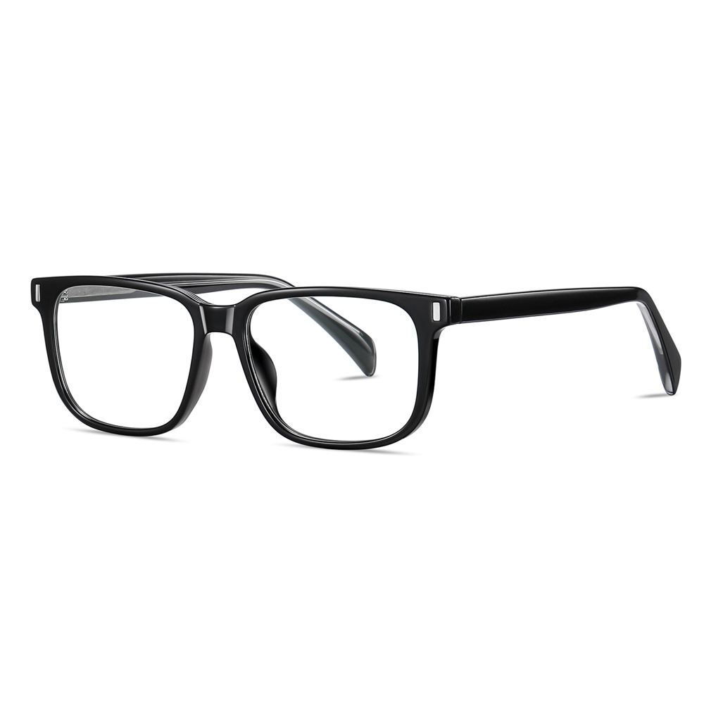 Custom Unisex Rectangular Magnetic Clip-On Glasses Set with Detachable Polarized Sunglasses Over Prescription Eyeglass Frames Wholesale China
