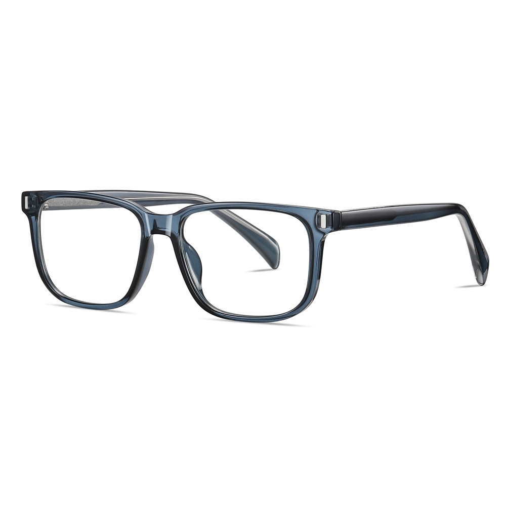 Custom Unisex Rectangular Magnetic Clip-On Glasses Set with Detachable Polarized Sunglasses Over Prescription Eyeglass Frames Wholesale China