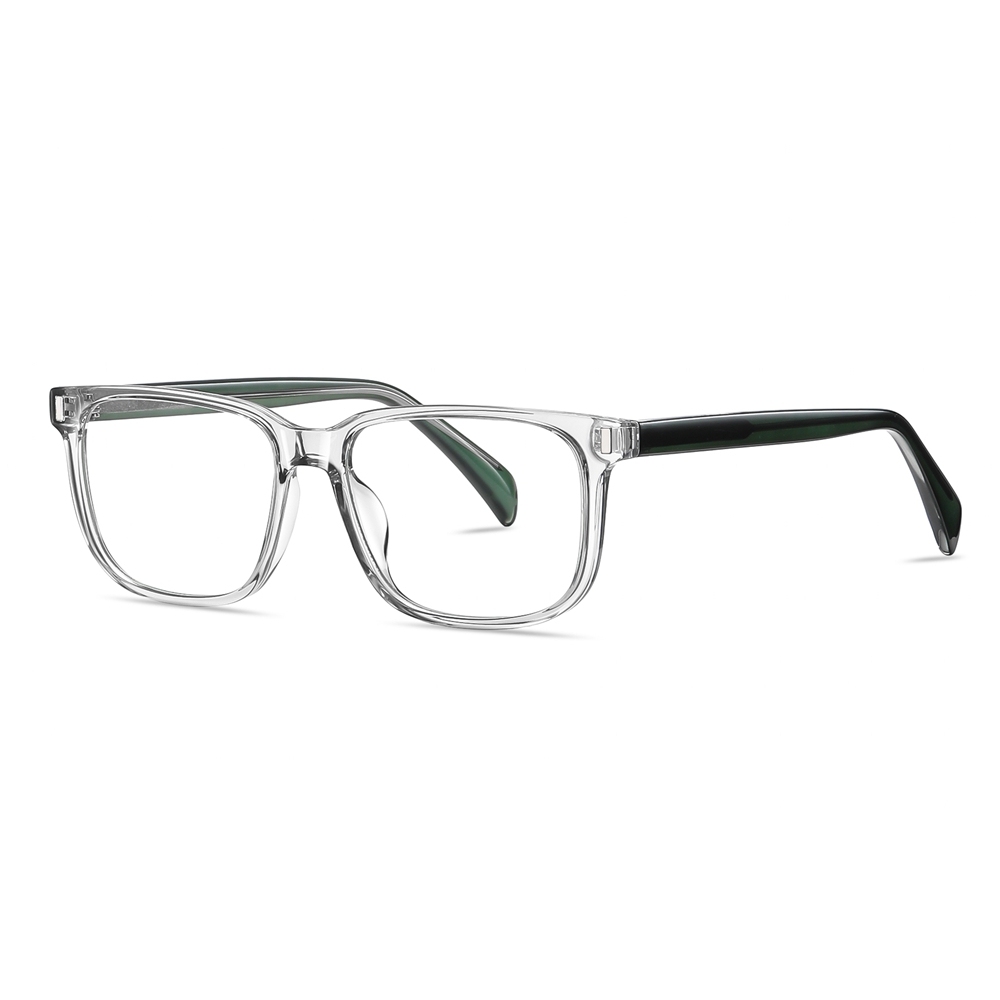 Custom Unisex Rectangular Magnetic Clip-On Glasses Set with Detachable Polarized Sunglasses Over Prescription Eyeglass Frames Wholesale China