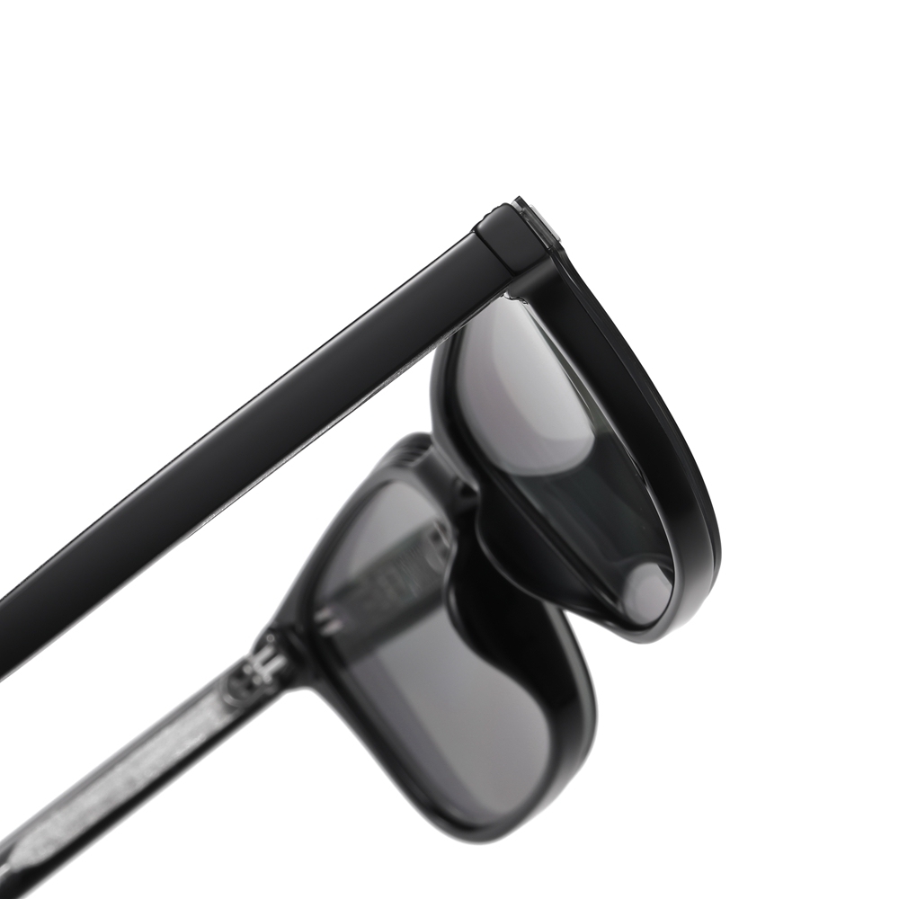 Custom Unisex Rectangular Magnetic Clip-On Glasses Set with Detachable Polarized Sunglasses Over Prescription Eyeglass Frames Wholesale China