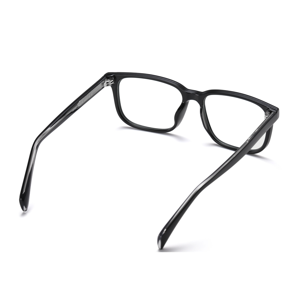 Custom Unisex Rectangular Magnetic Clip-On Glasses Set with Detachable Polarized Sunglasses Over Prescription Eyeglass Frames Wholesale China
