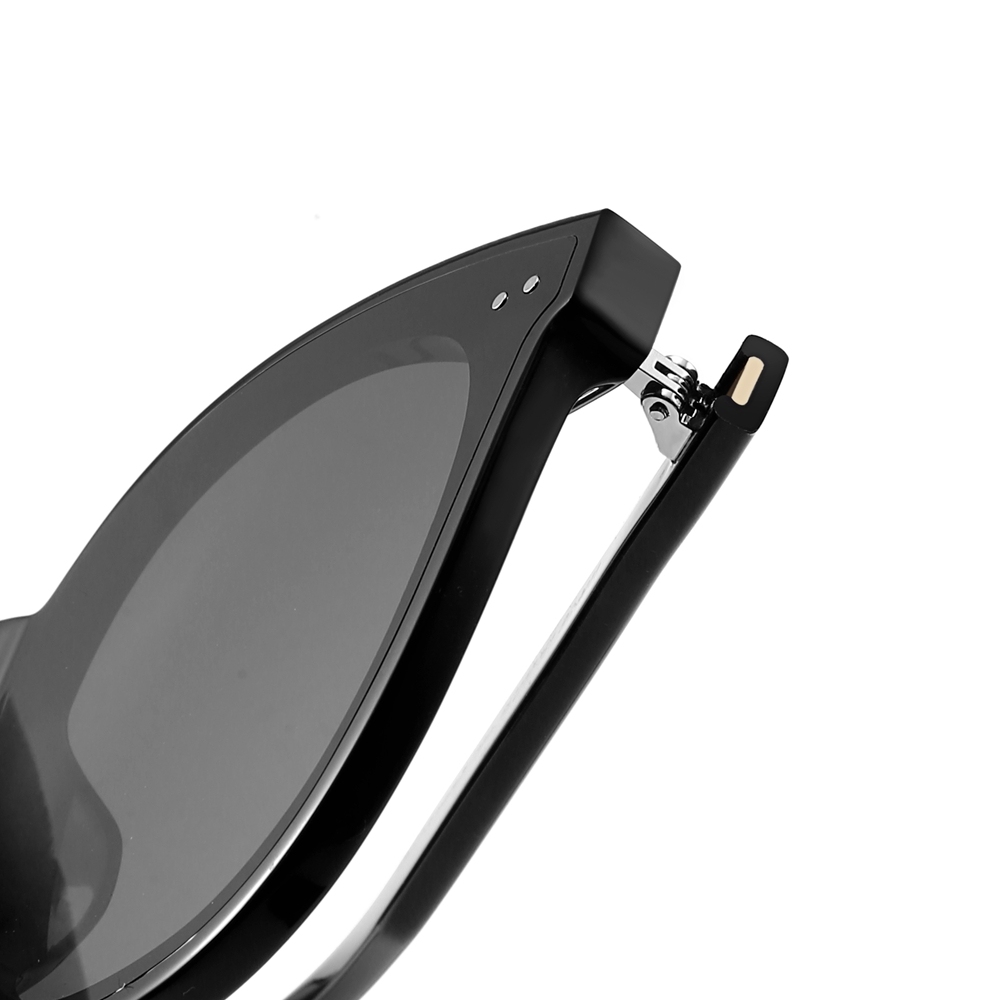 Custom Men's Glossy Black Oversized Round Acetate Sunglasses GM Solo High Fashion Shades for Women Luxury Designer Eyewear Manufacturer China
