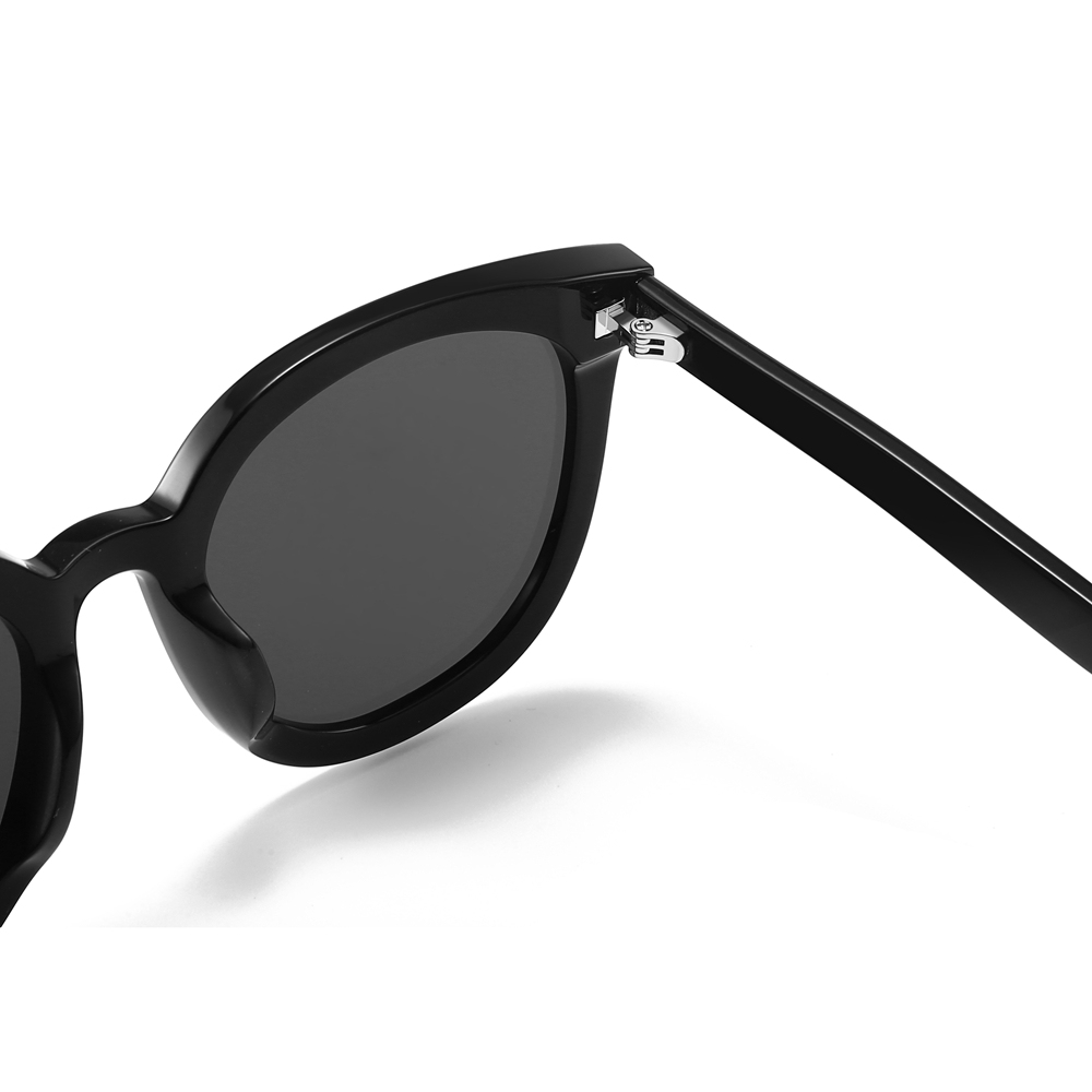 Custom Men's Glossy Black Oversized Round Acetate Sunglasses GM Solo High Fashion Shades for Women Luxury Designer Eyewear Manufacturer China