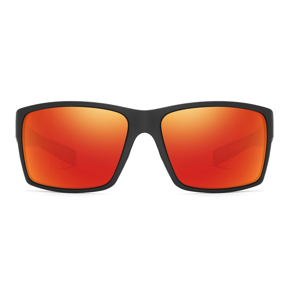 Custom Plastic Rectangular Curved Sunglasses for Performance and Active Use Rugged Sporty Wraparound Shades Polarized Fishing Glasses Wholesale