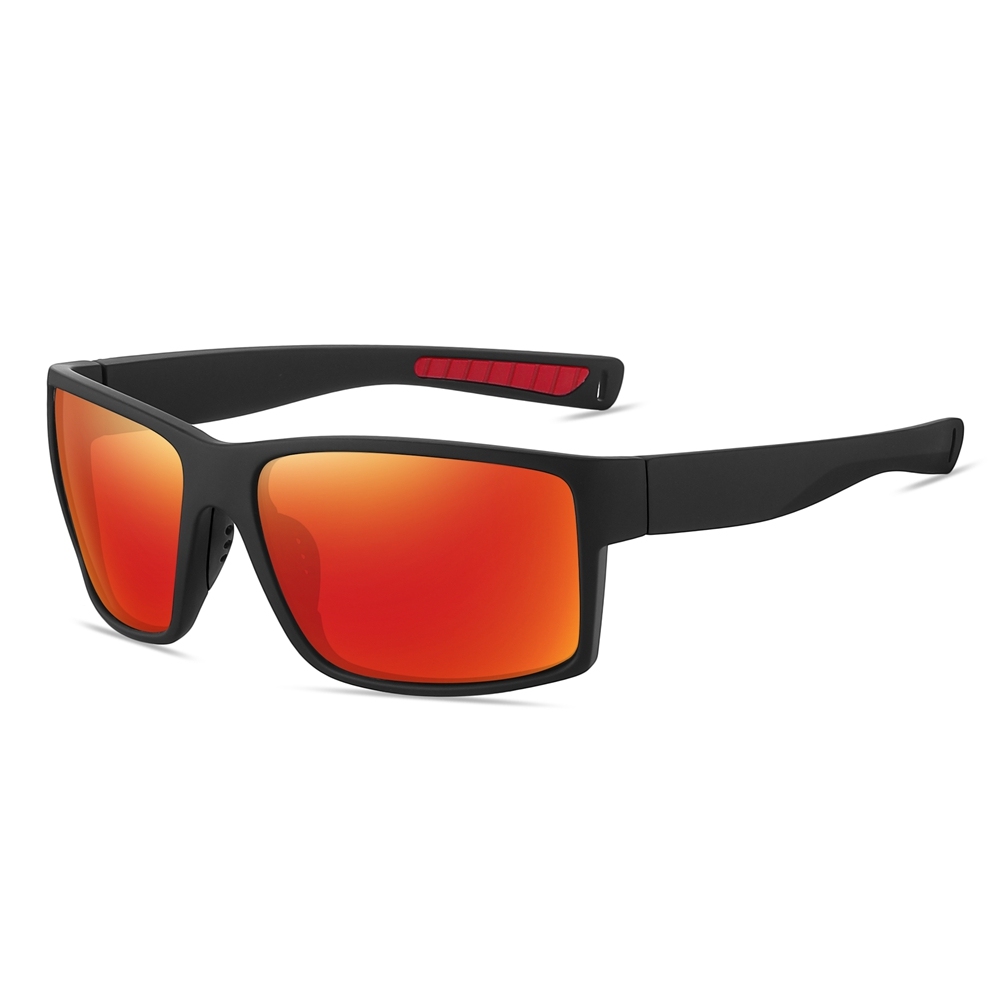 Custom Plastic Rectangular Curved Sunglasses for Performance and Active Use Rugged Sporty Wraparound Shades Polarized Fishing Glasses Wholesale