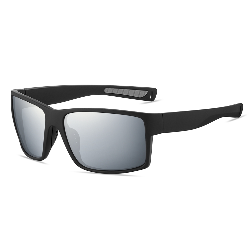 Custom Plastic Rectangular Curved Sunglasses for Performance and Active Use Rugged Sporty Wraparound Shades Polarized Fishing Glasses Wholesale