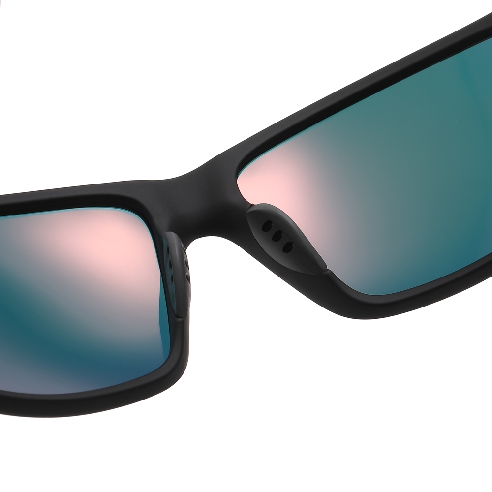 Custom Plastic Rectangular Curved Sunglasses for Performance and Active Use Rugged Sporty Wraparound Shades Polarized Fishing Glasses Wholesale