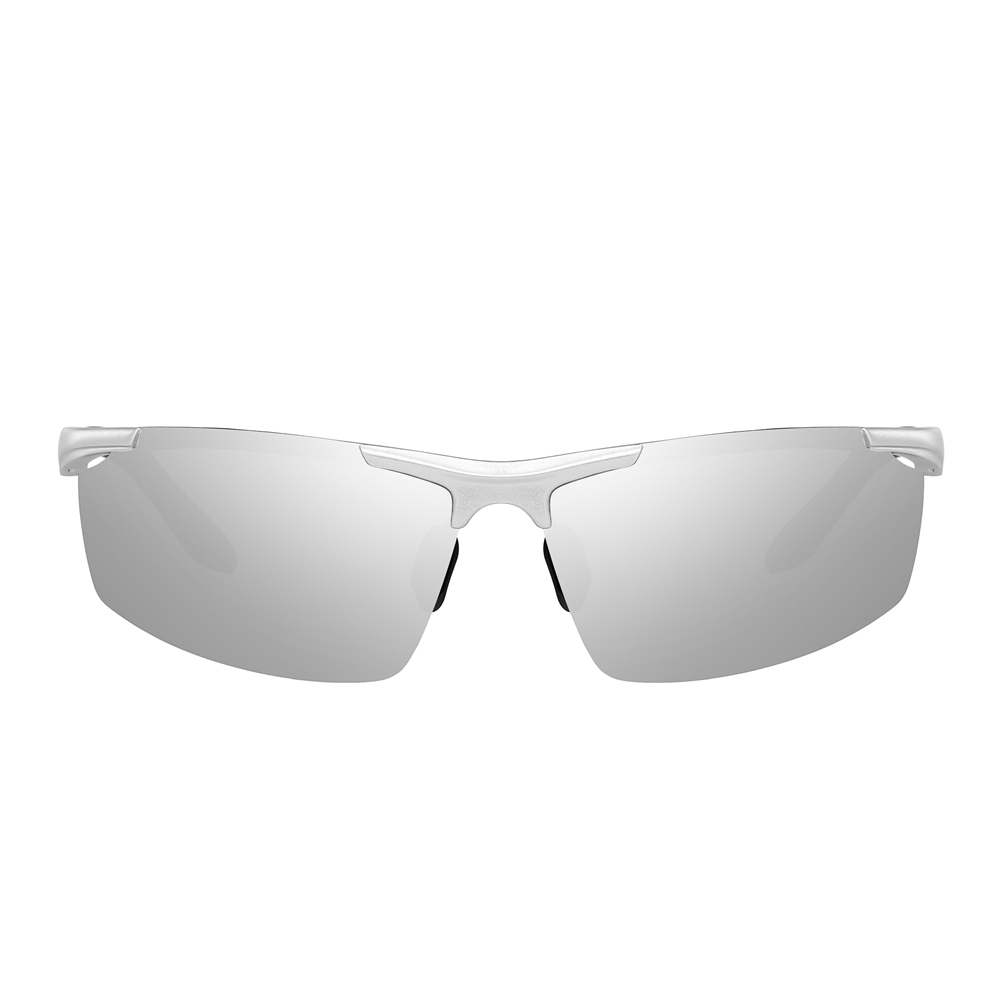 Wholesale Outdoor Sports Sunglasses with Anti Glare Polarized Lens Aluminium Semi-rimless Hiking Glasses High Performance Eyewear Manufacturer China